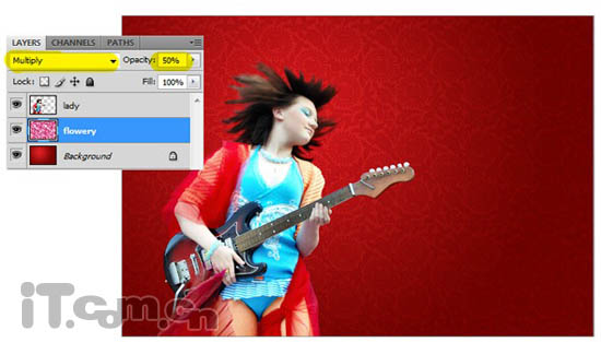 Photoshop 实现的绚丽潮流音乐壁纸