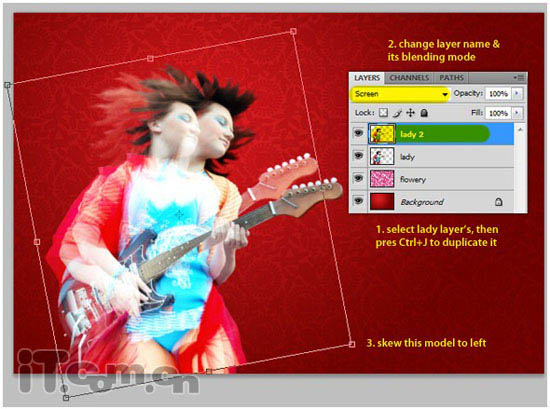 Photoshop 实现的绚丽潮流音乐壁纸