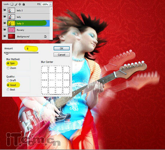 Photoshop 实现的绚丽潮流音乐壁纸