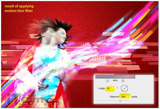 Photoshop 实现的绚丽潮流音乐壁纸