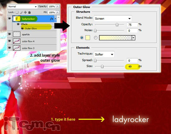 Photoshop 实现的绚丽潮流音乐壁纸