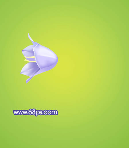 Photoshop 制作一支漂亮的蓝紫色花朵