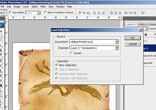 Photoshop 打造在旧羊皮纸上绘图的效果