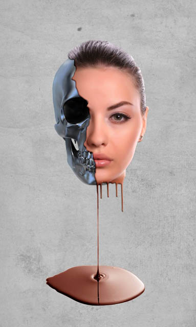 photoshop 合成半脸半机器的创意人像