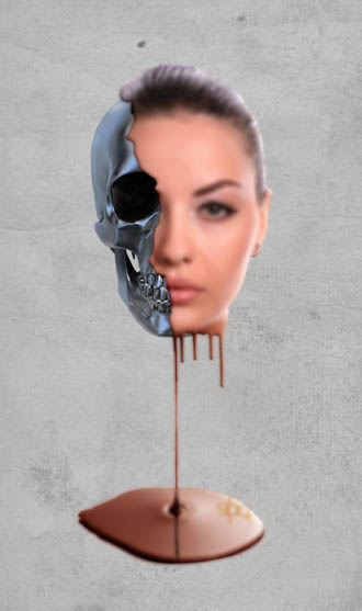 photoshop 合成半脸半机器的创意人像