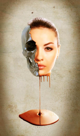 photoshop 合成半脸半机器的创意人像