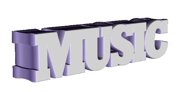 Photoshop打造经典的动感音乐立体字