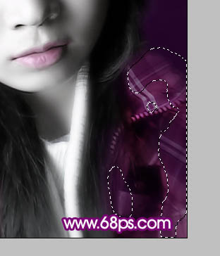 Photoshop 打造柔美的紫灰色手机人物照片