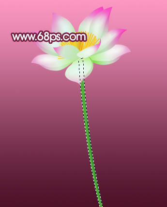 Photoshop漂亮的紫色荷花制作方法