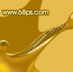 Photoshop 一个溅起的金色水花