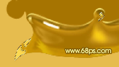 Photoshop 一个溅起的金色水花