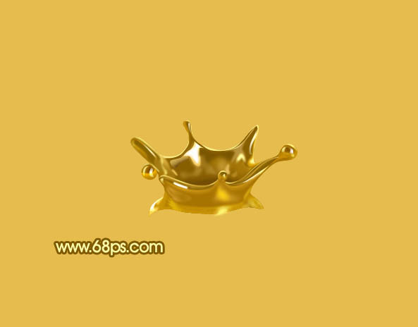 Photoshop 一个溅起的金色水花