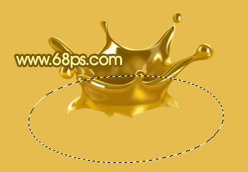 Photoshop 一个溅起的金色水花