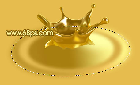 Photoshop 一个溅起的金色水花