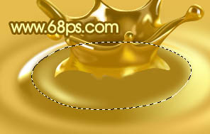 Photoshop 一个溅起的金色水花