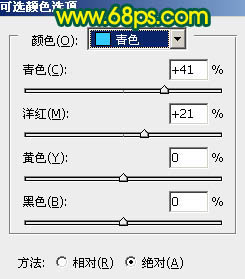 Photoshop 暮色下青黄色的风景图片