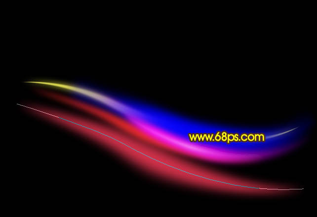 Photoshop 一张梦幻的彩色光束壁纸