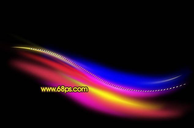 Photoshop 一张梦幻的彩色光束壁纸