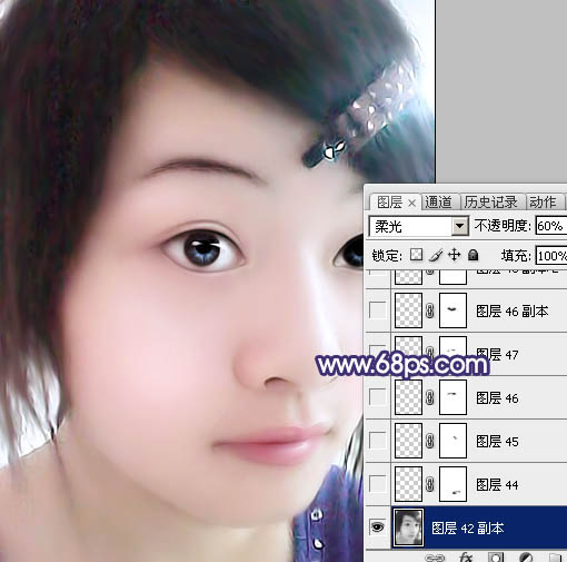 photoshop 将失真的照片转成柔美的清晰手绘效果