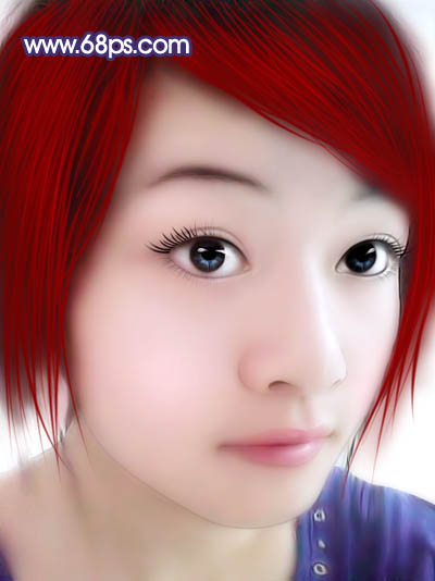 photoshop 将失真的照片转成柔美的清晰手绘效果