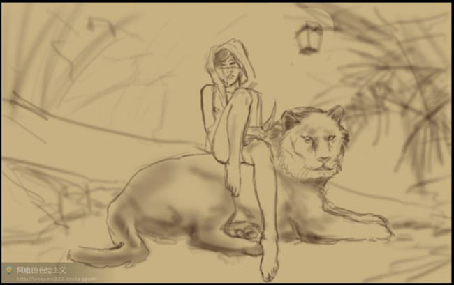 photoshop 鼠绘漂亮的虎年主题壁纸