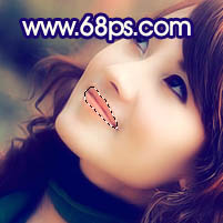 Photoshop 淡淡粉红色人物照片