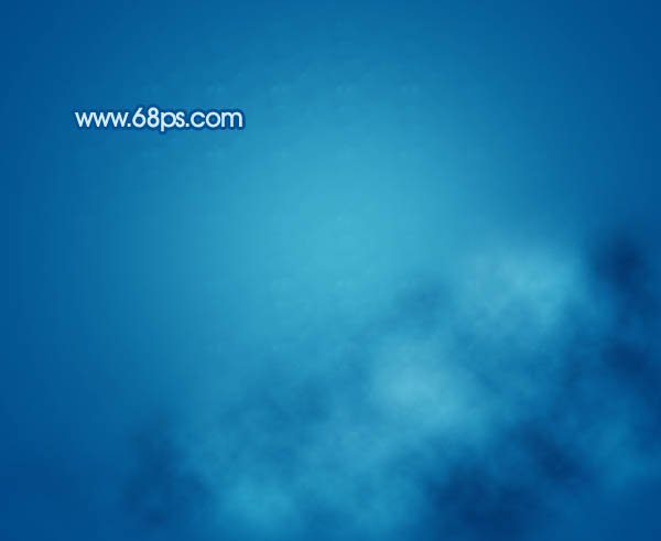 Photoshop 简洁的蓝色花朵壁纸制作方法