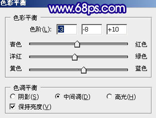 Photoshop调色教程 蓝紫色外景婚片