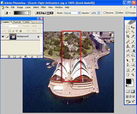 Photoshop 景观图片微缩效果