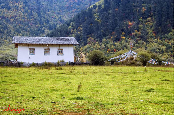 Photoshop 打造强对比冷暖色的高原风景照片