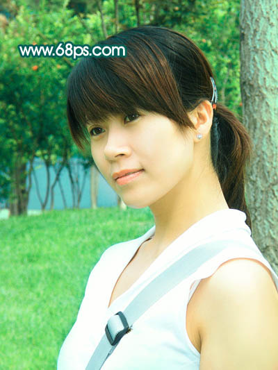 ps 外景人物照片高质感甜美肤色