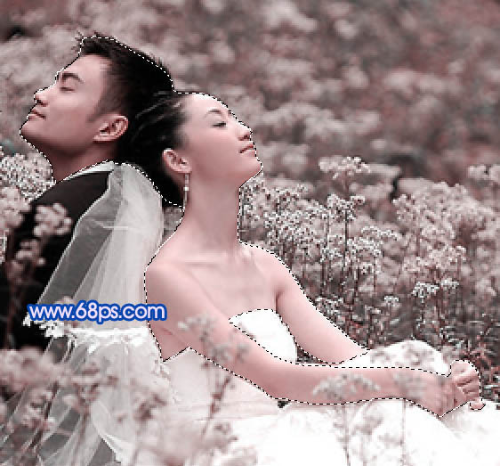 ps 打造梦幻的蓝色外景婚片