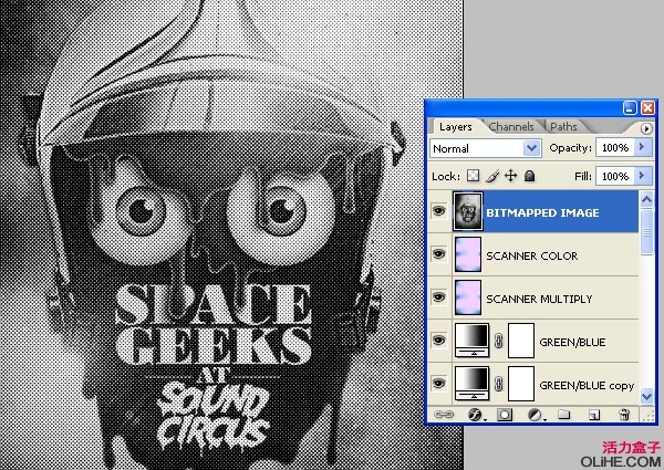 28c Photoshop 打造宇航头盔怀旧插画效果