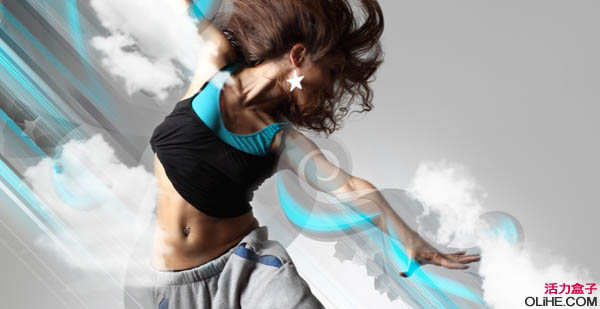 Photoshop 为动感人物照片加上个性的潮流装饰