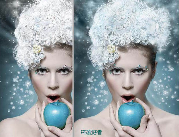 Photoshop将偏暗模特照片调成梦幻高雅的青蓝色