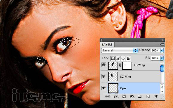 Photoshop制作超酷的黑翼天使