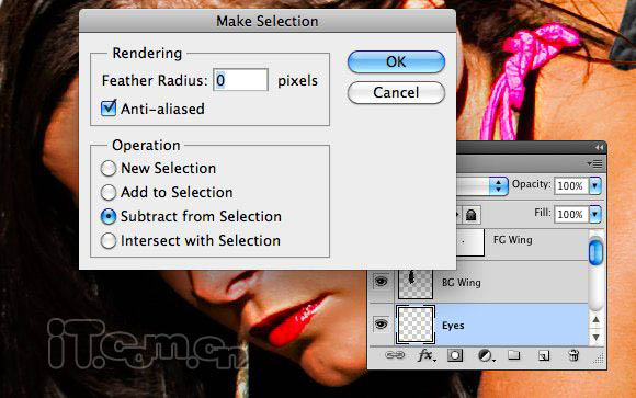 Photoshop制作超酷的黑翼天使