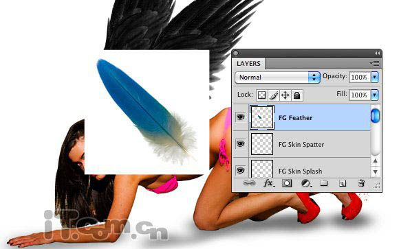 Photoshop制作超酷的黑翼天使