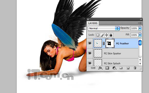 Photoshop制作超酷的黑翼天使