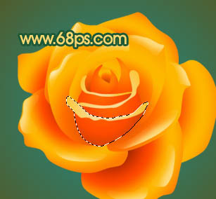 Photoshop制作逼真的卡通黄玫瑰