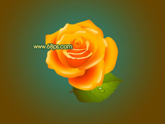 Photoshop制作逼真的卡通黄玫瑰