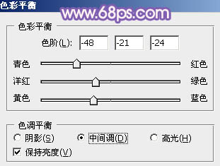 Photoshop将青绿的外景婚片调成柔美的淡紫色