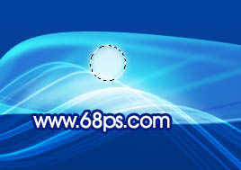 Photoshop打造绚丽的蓝色曲线光束壁纸