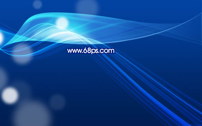 Photoshop打造绚丽的蓝色曲线光束壁纸