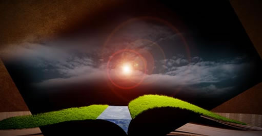 Photoshop合成充满幻想的书场景