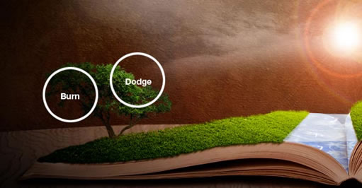 Photoshop合成充满幻想的书场景