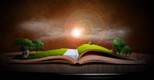 Photoshop合成充满幻想的书场景