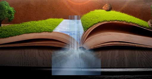 Photoshop合成充满幻想的书场景