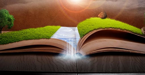 Photoshop合成充满幻想的书场景