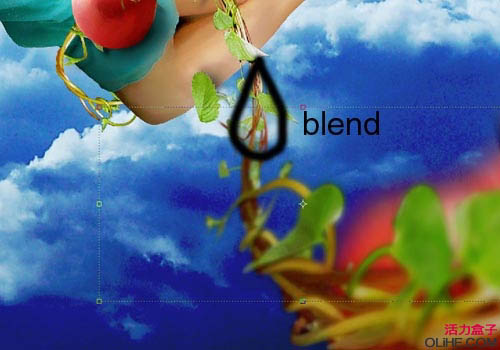 PS创意合成缠着藤蔓飞行的美女